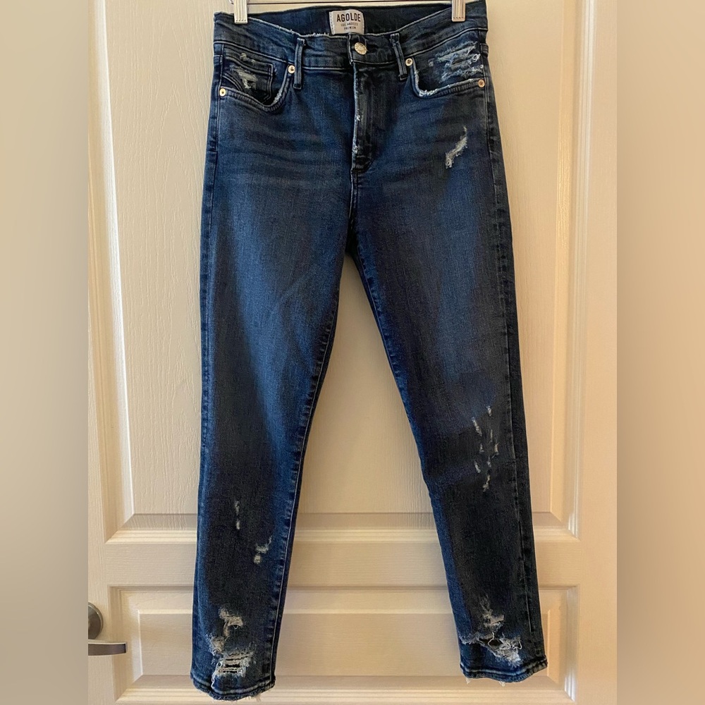 AGOLDE Sophie Crop Distressed Jeans - 28